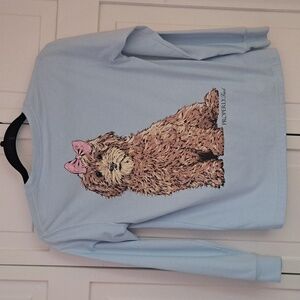 Properly Tied LS Doodle light blue, size  YS